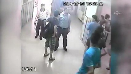 Deprem anındaki panik güvenlik kameralarına yansıdı