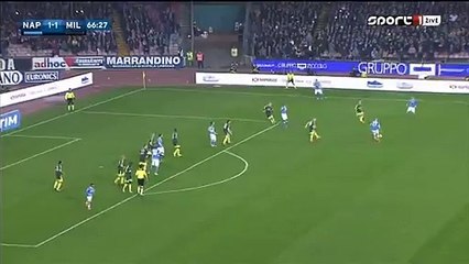 Dries Mertens Incredible Hits The Post - Napoli 1-1 AC Milan 22.02.2016 HD -