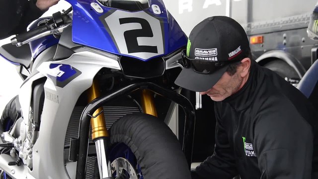 Beaubier's first laps on 2015 Yamaha R1 superbike