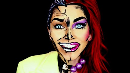 Cartoon Makeup Half Man Half Woman