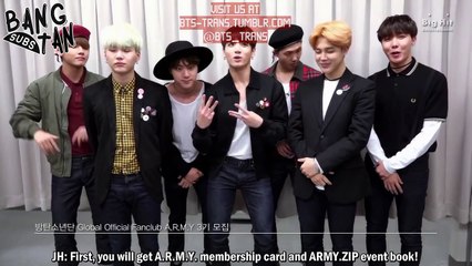 [ENG] 160216 BTS Global Official Fanclub A.R.M.Y 2016