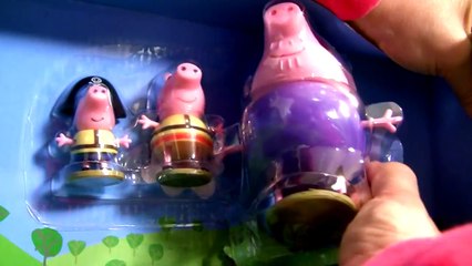 Play Doh Pirate Peppa Pig on Grandpas Boat Muddy Puddle Bathtime Toys - Barco del Abuelo PlayDough