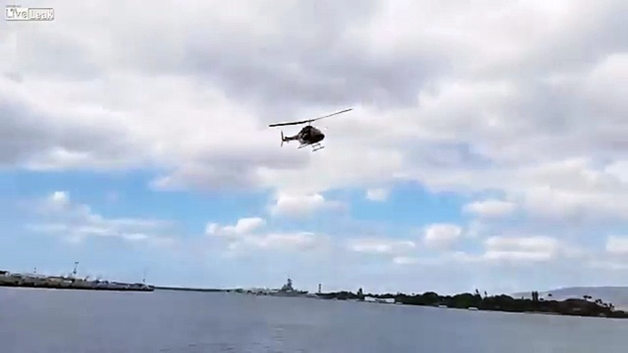 Crash video  Helicopter crash near Arizona Memorial, Pearl