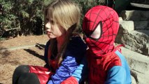 Spiderman vs Supergirl in Real Life | Wolverine Warns Spider-Man Supergirl | SuperHero Kids Movie
