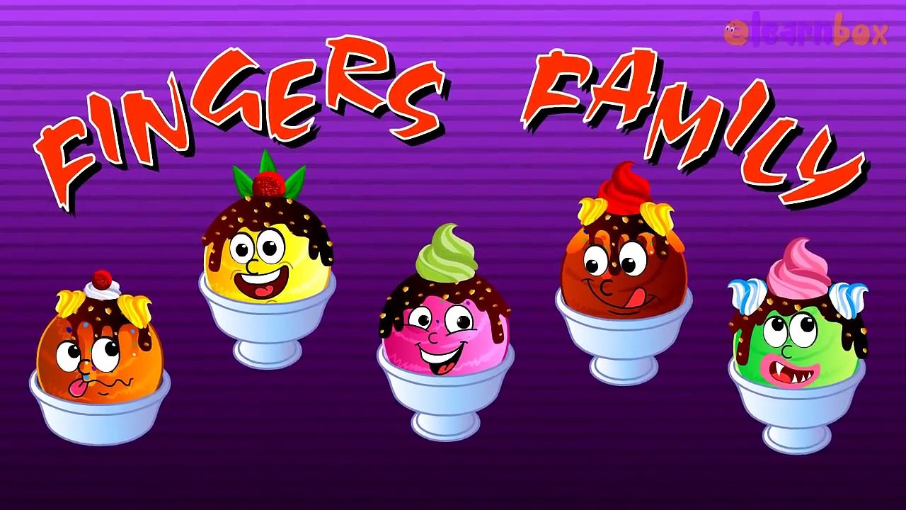 Ice Cream Cartoons Animation Singing Finger Family Nursery Rhymes for Preschool Childrens