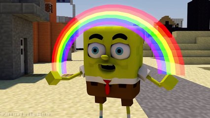 SPONGEBOB IS IN MINECRAFT! - 3D Animation