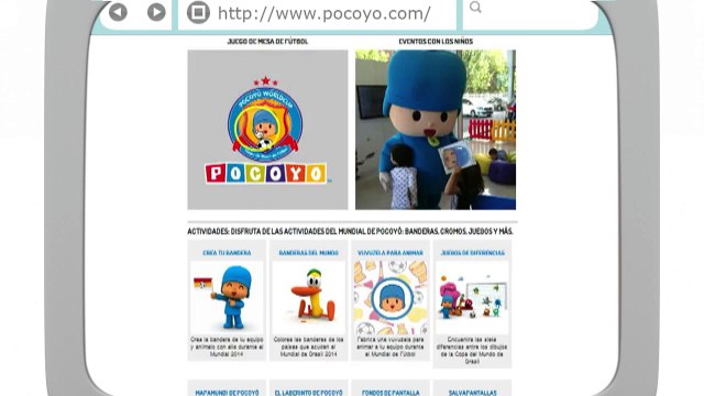 Campionato mondiale di calcio 2014 nella website di Pocoyo!