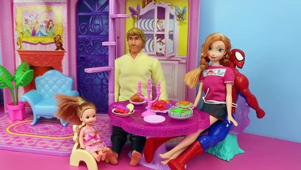 Frozen Anna & Spiderman TRAPPED with Disney Princess Elsa, Mike The Merman & Frozen Kids Felicia
