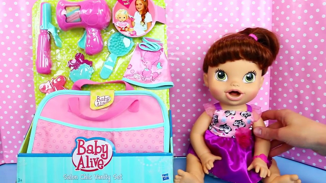 BABY ALIVE Salon Chic Vanity Play Set Hair Styling Doll with My Baby All Gone Doll by DisneyCarToys