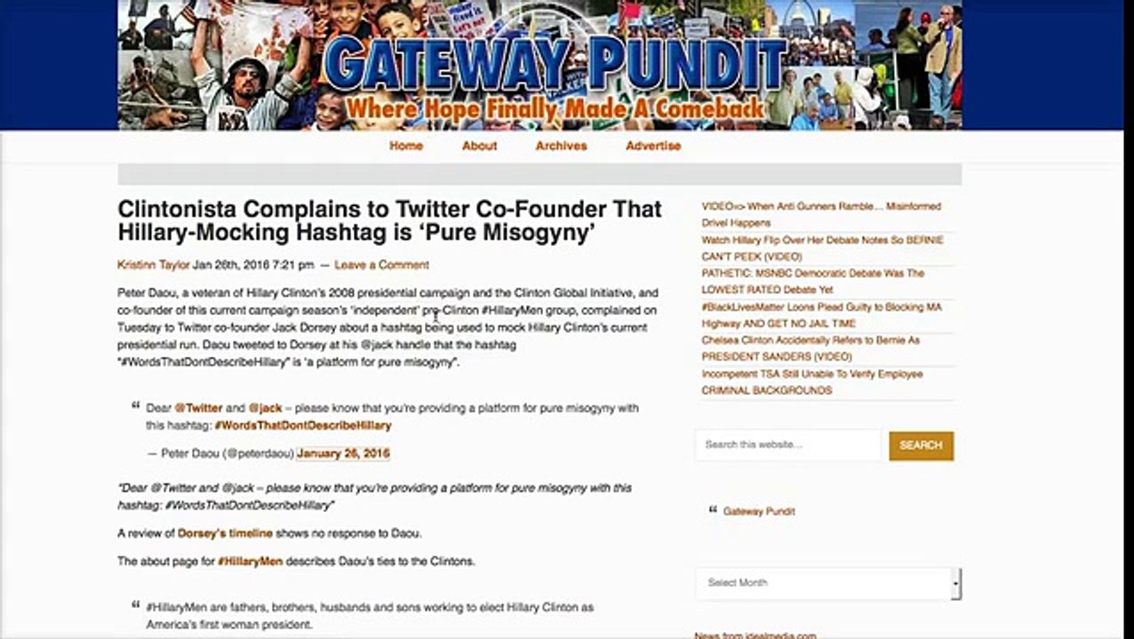 Twitter Algorithmic Timeline to Censor Anti-Hillary Tweets - Orwellian Style Down the Memory Hole (News World)