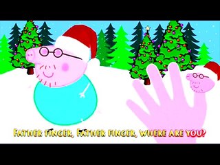 Peppa Pig Christmas Finger Family Cartoon Nursery Rhyme HD Dancing