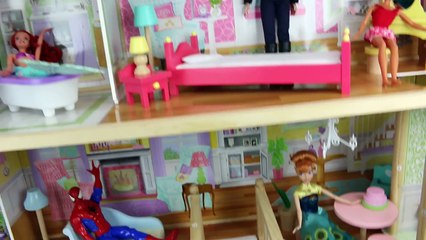Frozen Elsa Barbie DOLLHOUSE KidKraft Majestic Mansion Wooden Doll House Spiderman Frozen Kids