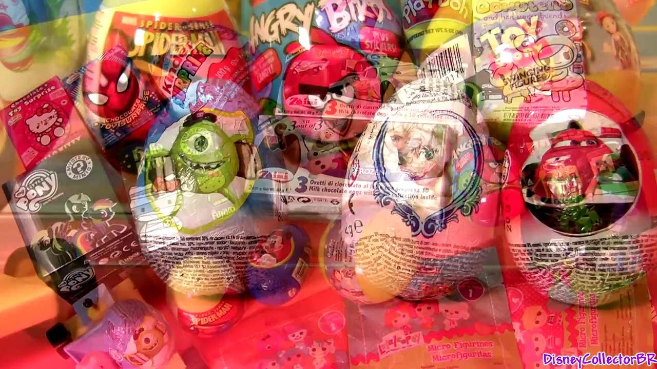 Surprise Eggs Lalaloopsy Minecraft MLP Pony HelloKitty Disney Frozen Play-Doh Minnie Sorpresa Huevos