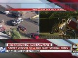 Street vendor on bike shot several times