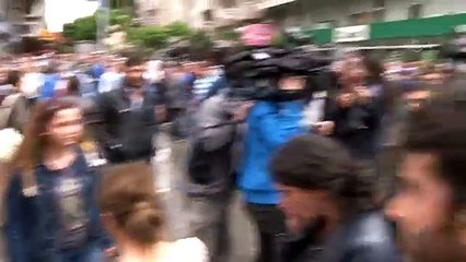 Soma'da vatandaşla eylemciler arasında gerginlik
