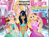 Barbie Princess Hair Salon – Best Barbie Makeover Games For Girls Ariel Rapunzel Jasmine