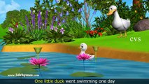 Five Little Ducks Went Out One Day - 3D Animation Five Little Ducks Nursery Rhyme for children