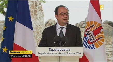 FRANCOIS HOLLANDE EN POLYNESIE - Le discours intégral du Président de la République en direct du marae Tapuatpuatea
