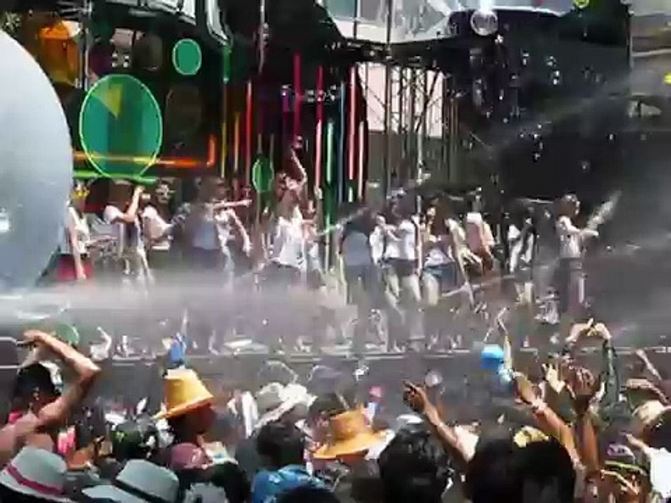 Sexy Thai girls celebrate Songkran in Beach Rd Pattaya Thailand, April 19