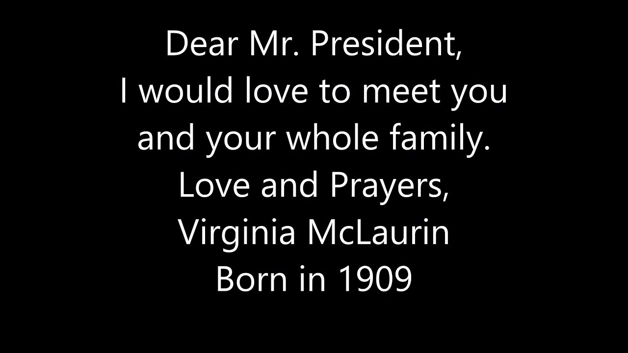 Ms Virginia's message to President Obama--106 year old lady would love to meet President Obama
