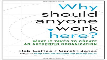 Read Why Should Anyone Work Here   What It Takes to Create an Authentic Organization Ebook pdf