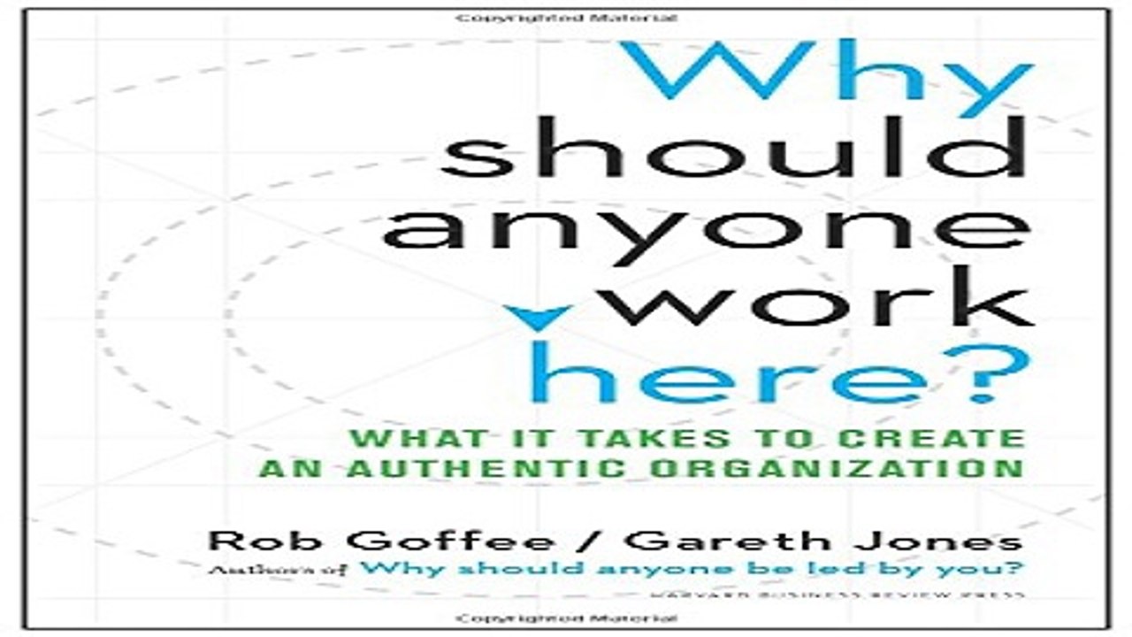 Read Why Should Anyone Work Here   What It Takes to Create an Authentic Organization Ebook pdf