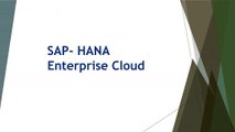 SAP HANA Enterprise Cloud - Ravi Namboori