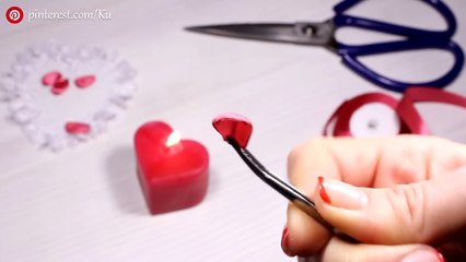 Kanzashi heart of ribbon  video tutorial  master class