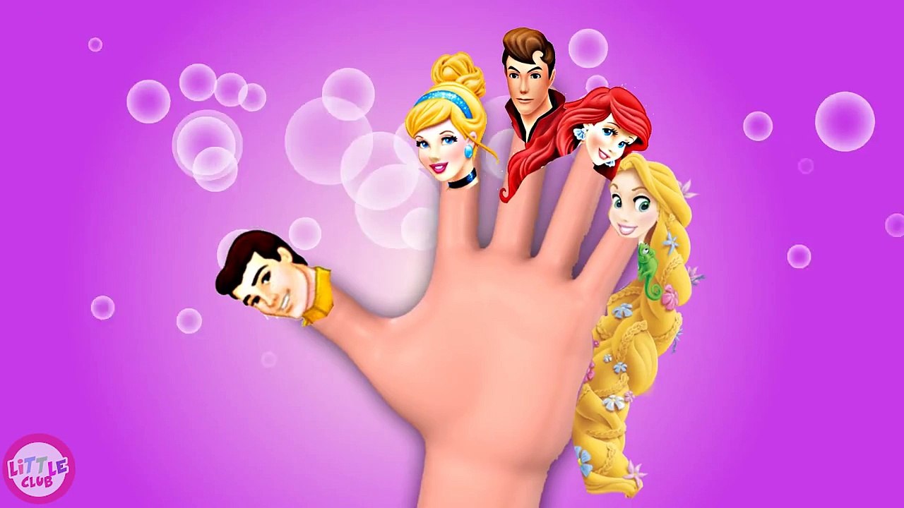 Disney Princess Finger Family Nursery Rhyme for Children Видео