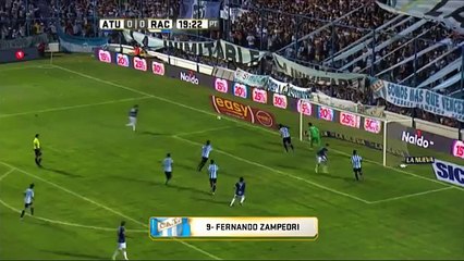 Gol de Zampedri. Atl. Tucumán 1 - Racing 0. Fecha 1. Primera División 2016.