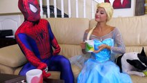 Spiderman & Frozen Elsa Vs Joker - Dancing Party Prank - Fun Superhero Movie in real life