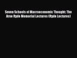 PDF Seven Schools of Macroeconomic Thought: The Arne Ryde Memorial Lectures (Ryde Lectures)