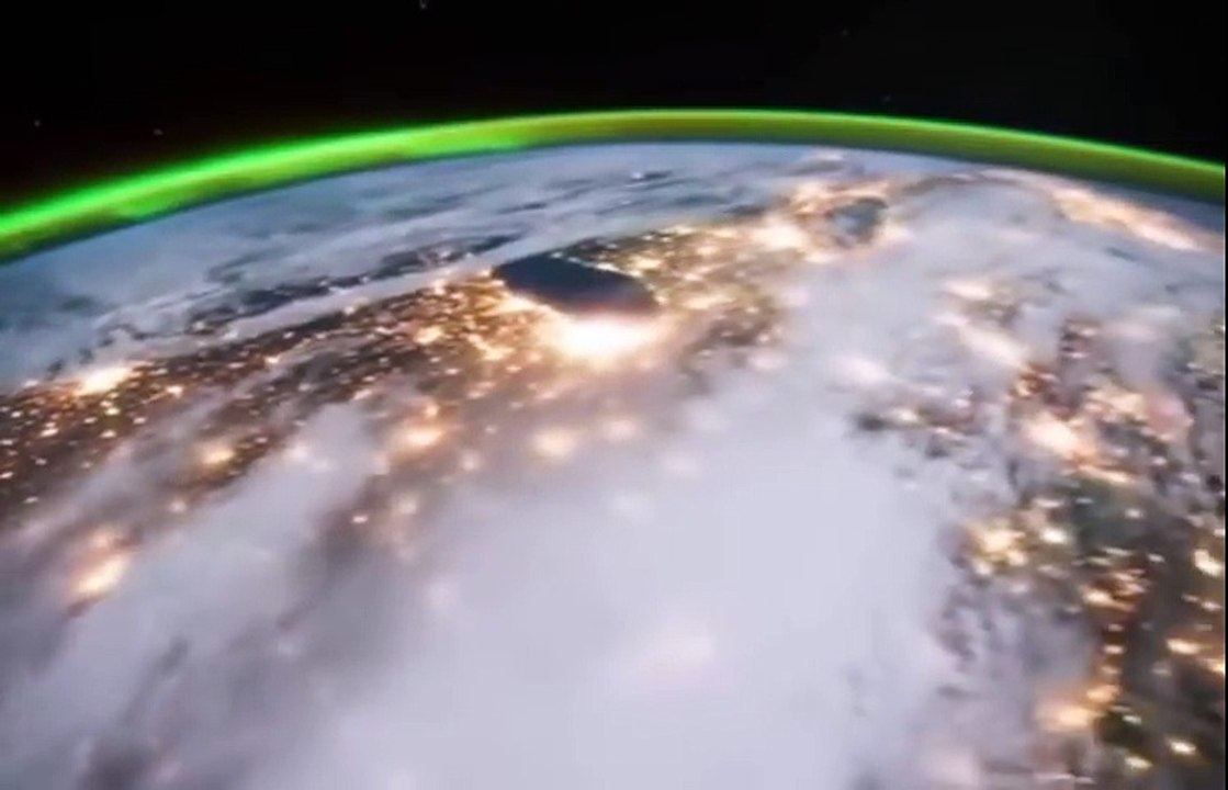Северное сияние  Вид с орбитальной станции