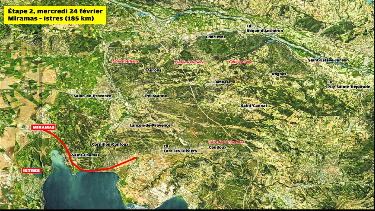Tour de La Provence : le tracé animé de la 2e étape Miramas-Istres