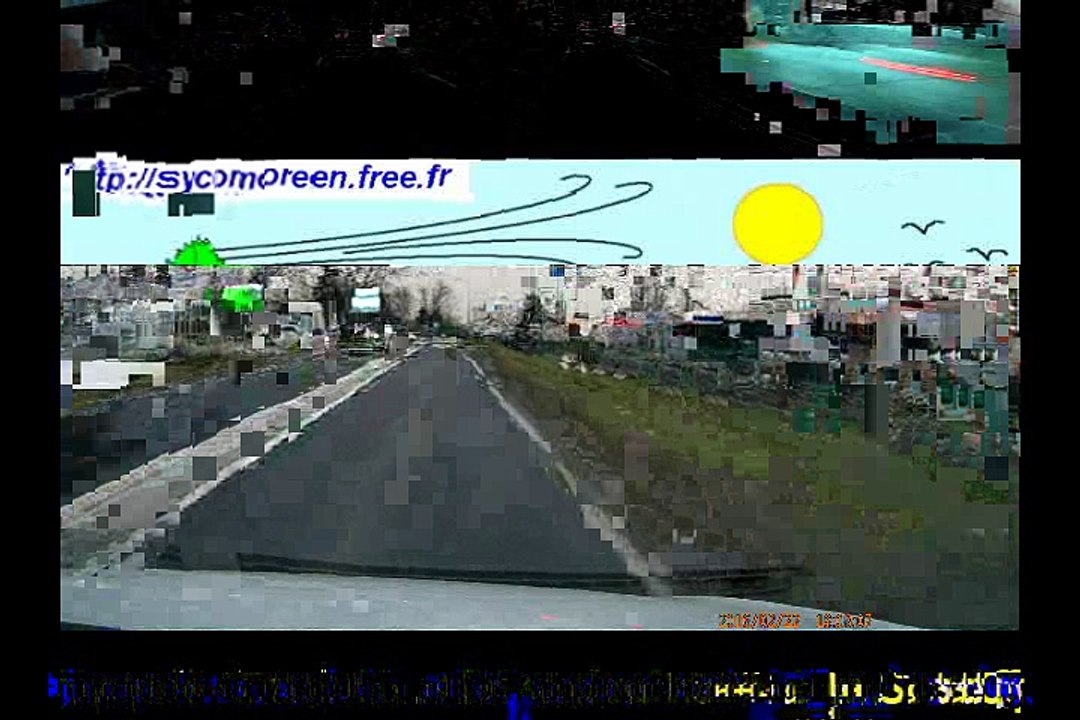 3 caméras embarquées sur une Volkswagen Golf : enregistrement panoramique routier