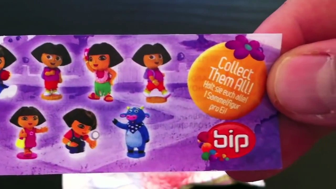 Surprise eggs Unboxing Dora the Explorer Toys Huevos Chocolate Kinder Sorpresa egg