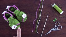 Sandalias para bebe tejidas a crochet (Parte 1: la suela)