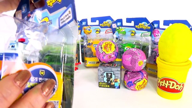 Super Wings Mini Toys em Português Peppa Pig Massinha Play Doh Minecraft Brinquedos 출동슈퍼윙스 신제품 장난감