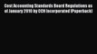 Read Cost Accounting Standards Board Regulations as of January 2010 by CCH Incorporated [Paperback]