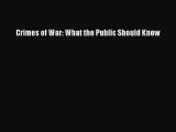 Download Crimes of War: What the Public Should Know Free Books