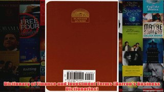 Download PDF  Dictionary of Finance and Investment Terms Barrons Business Dictionaries FULL FREE