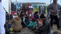 Afghan refugees stranded on Greece-Macedonia border