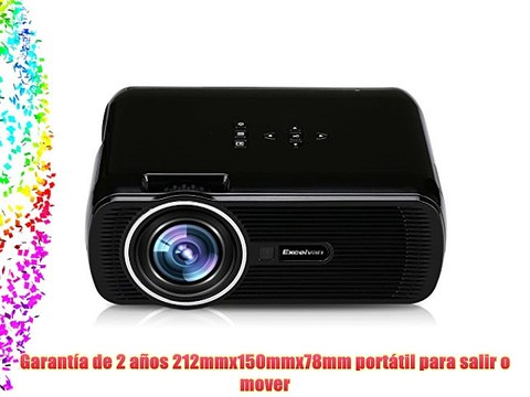 Excelvan EHD01 - Mini Proyector LED Portatil 1080P (1000 Lumenes 800x480 Altavoz Incorporada