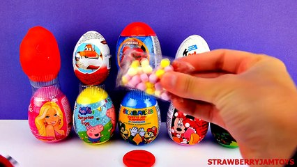 Lego Movie Play Doh Barbie Peppa Pig Kinder Surprise Angry Birds Surprise Eggs StrawberryJamToys