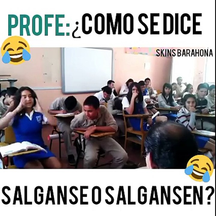 Profe ¿Como se dice? Salganse o Salgansen