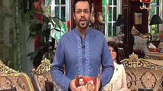 Aamir Liaquat replies to the people who disrespected Shahid Afridi's daughters in PSL on Subh e Pakistan 22-2-2016