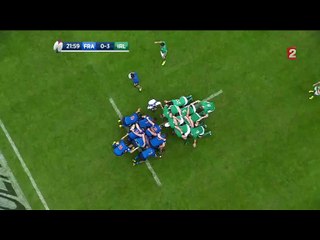 Mêlée entre le XV de France et l'Irlande - Best sanctionné