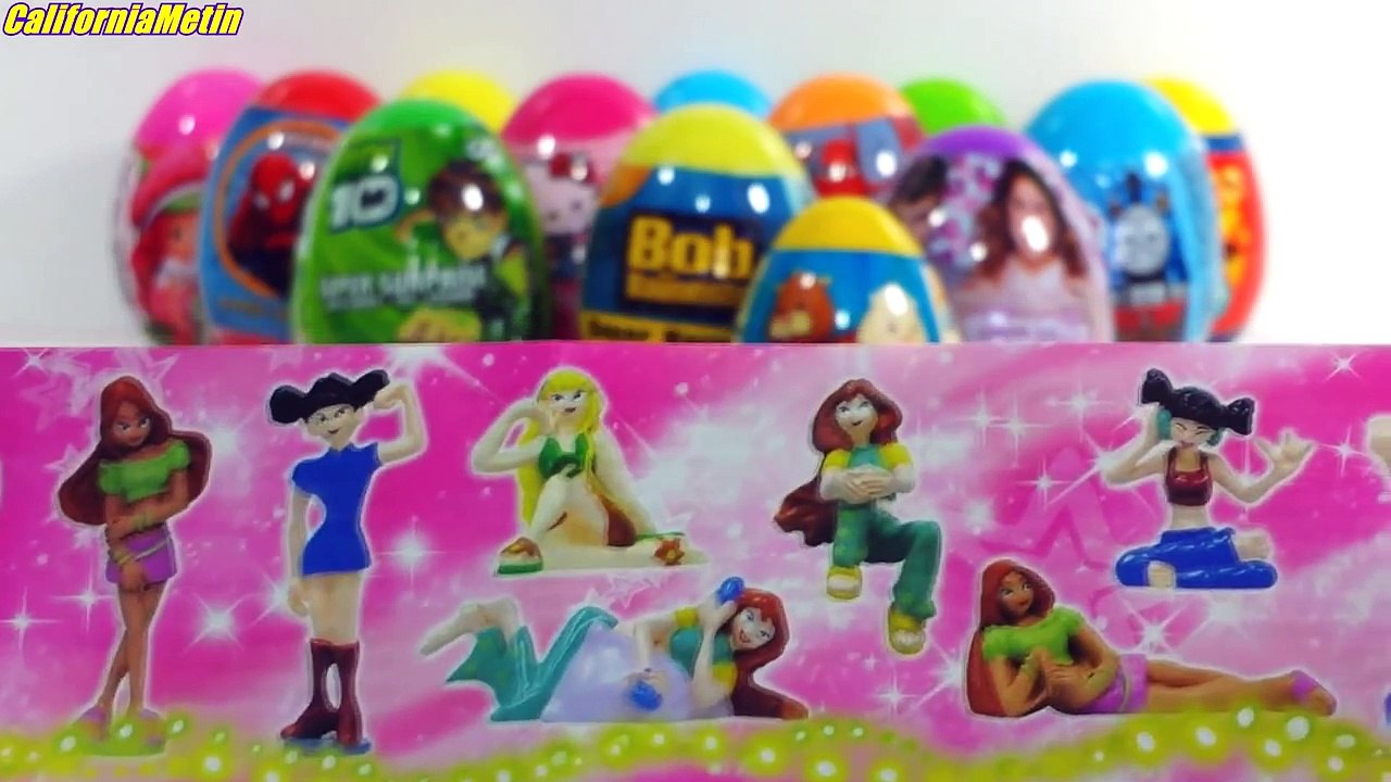15 Surprise Eggs Peppa Pig Winx Club Ultimate Spiderman Disney Planes Mickey Mouse