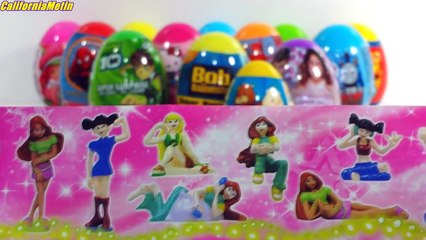 15 Surprise Eggs Peppa Pig Winx Club Ultimate Spiderman Disney Planes Mickey Mouse
