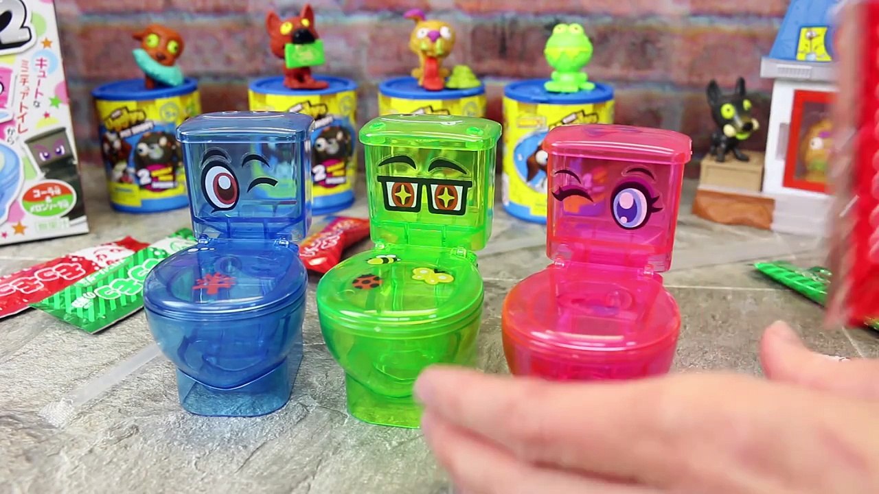 JAPANESE TOILET CANDY Foaming Soda Toilets YUCKY Moko Moko Mokolet & Ugglys Pet Shop Poop